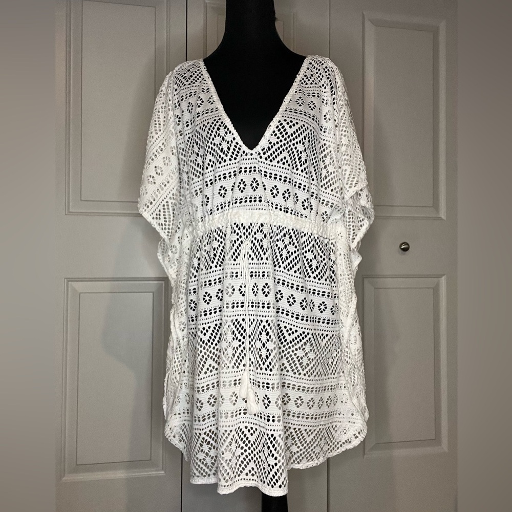 NWT Old Navy White Lace Swimsuit Coverup, Dress, Size Large